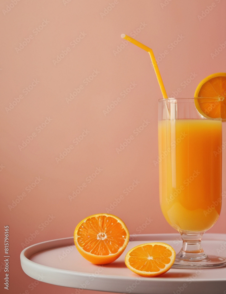 Glass of fresh squeezed orange juice on the table, summer refreshing drink, detox, diet and healthy lifestyle concept. Glass of fresh squeezed orange juice on the table, summer refreshing drink, detox, diet and healthy lifestyle concept.