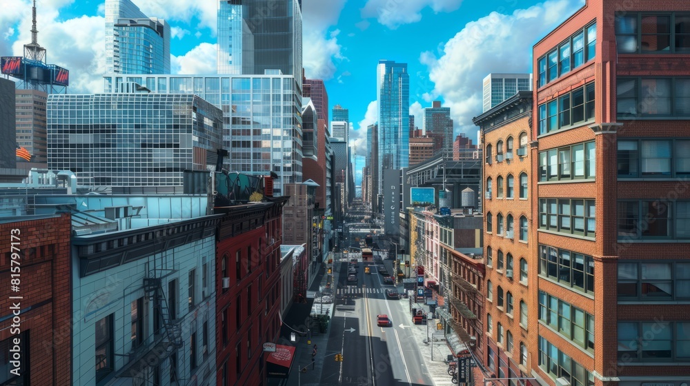 Fototapeta premium photo of city, unreal engine, AI generative