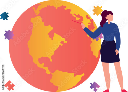 The girl is talking about autism awareness globally.