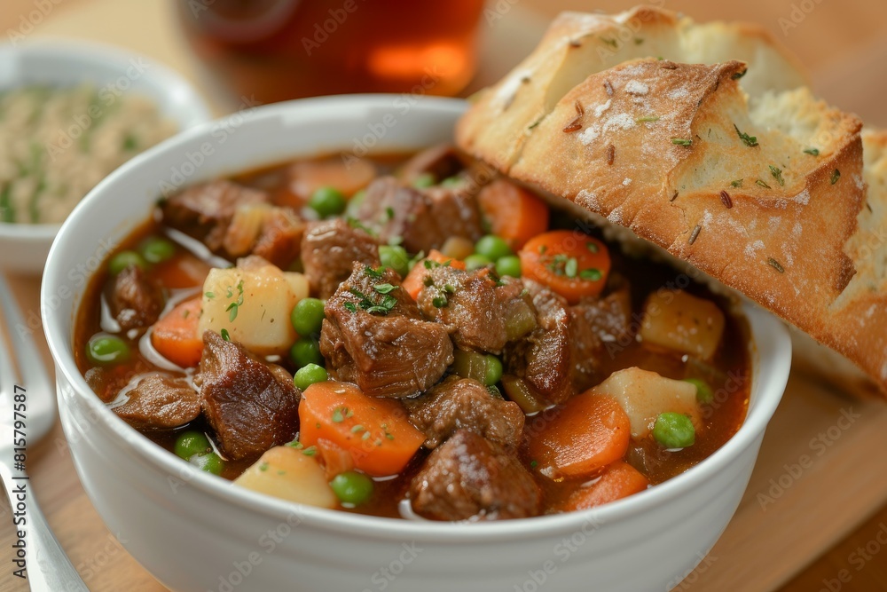 Nutritious Beef stew vegetables. Lamb rustic. Generate Ai Nutritious Beef stew vegetables. Lamb rustic. Generate Ai