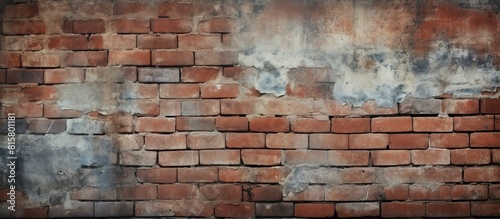 A brick background wallpaper with a concrete texture creating a visual concept for copy space images