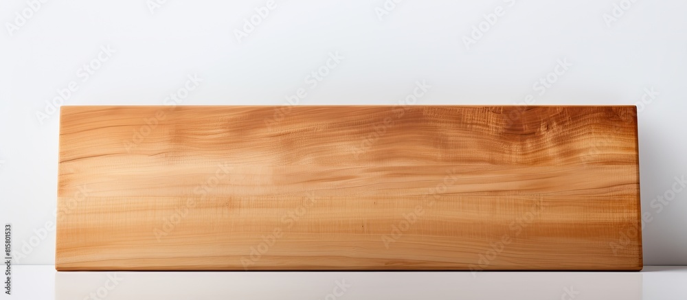 A cutting board with a clean white background providing ample copy space for your image