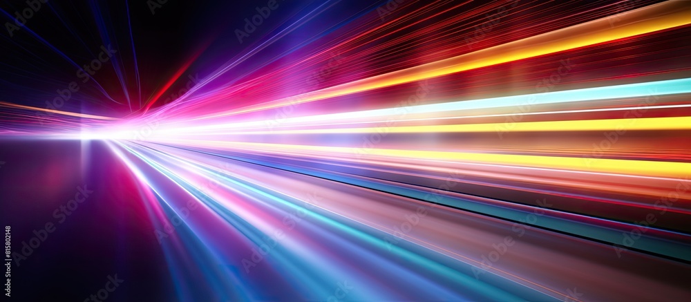 Colorful light trails create a blurred background and provide ample copy space for an image Colorful light trails create a blurred background and provide ample copy space for an image