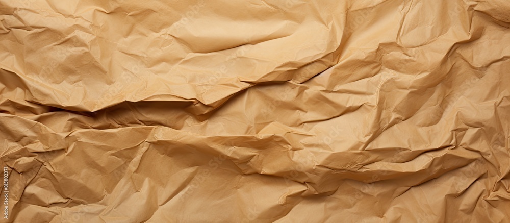A crumpled and creased brown paper texture serves as the backdrop for an abstract image with copy space A crumpled and creased brown paper texture serves as the backdrop for an abstract image with copy space