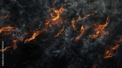 Black grudge flame background.