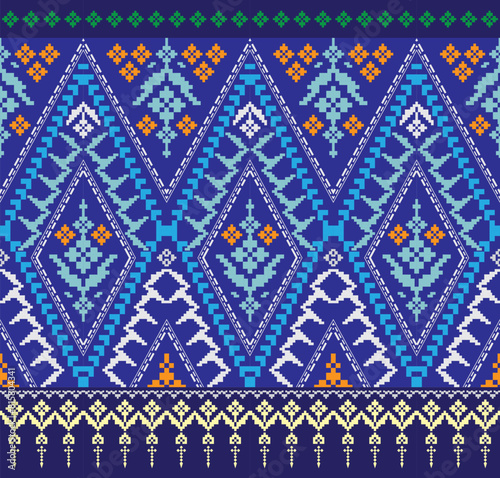 The fabric pattern is unique and created from the design.