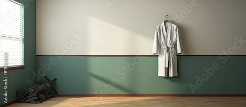 A judo outfit is displayed in the image leaving ample room for additional content photo