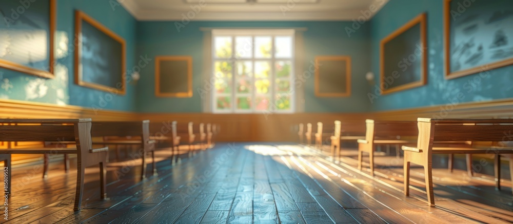 Classroom Interior Blurred Defocused Background Classroom Interior Blurred Defocused Background