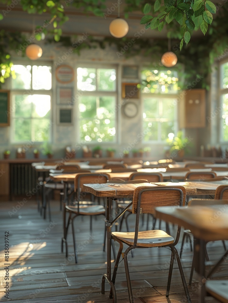 Classroom Interior Blurred Defocused Background Classroom Interior Blurred Defocused Background