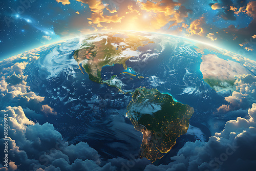 A blue and green eco Earth globe symbolizing environmental world protection, highlighting the importance of sustainability and ecological conservation efforts