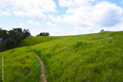 Grass Covered Ridge Lines and Hills