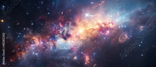 Amazing space background with stars and nebula.