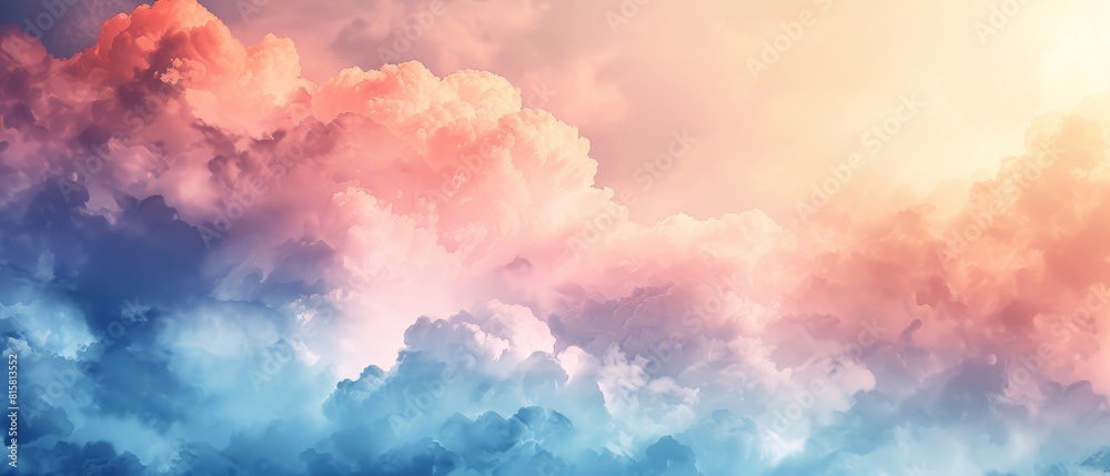 Colorful cloudscape with vibrant hues of pink, blue, and orange. Colorful cloudscape with vibrant hues of pink, blue, and orange.