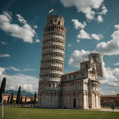  The iconic Leaning Tower of Pisa in Italy. 