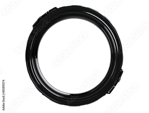 big empty circle frame avatar concept black, white background