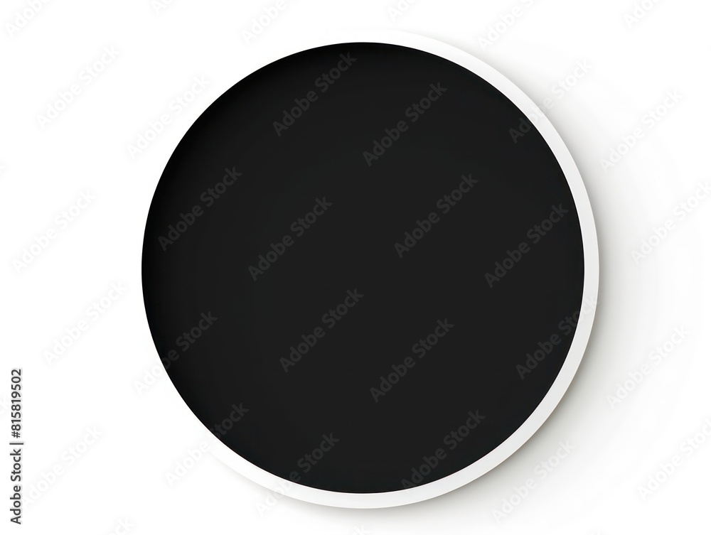 big empty circle frame avatar concept black, white background