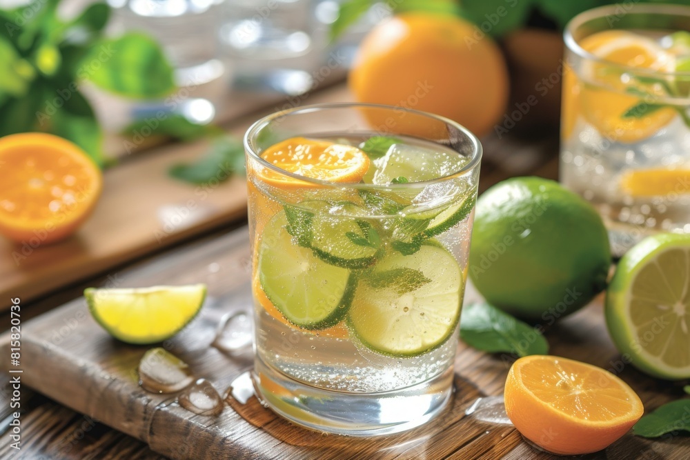 Zesty Beverage merges crisp taste. Summer breezy drink cold fresh. Generate Ai Zesty Beverage merges crisp taste. Summer breezy drink cold fresh. Generate Ai