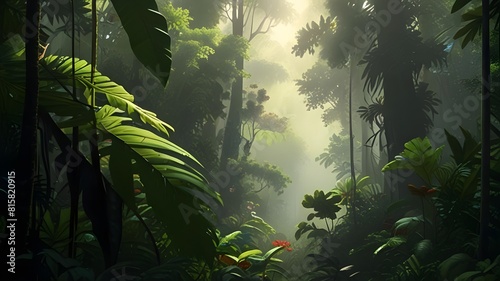 a dense tropical rainforest © Hastuti