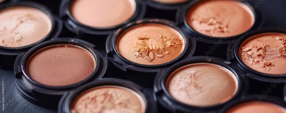 Luxury contour palette with mirror, focusing on its capacity to refine and slim the face, ideal for beauty tutorials Luxury contour palette with mirror, focusing on its capacity to refine and slim the face, ideal for beauty tutorials