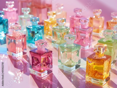 Luxurious square nail polish bottle  presented to showcase its effectiveness in delivering lasting color change and texture variety