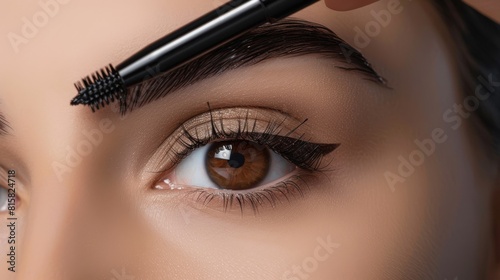 Functional eyebrow pencil with shaping gel, focusing on its ability to create welldefined and perfectly shaped eyebrows photo