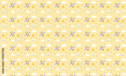 cute airplane's seamless pattern, good for your printed product