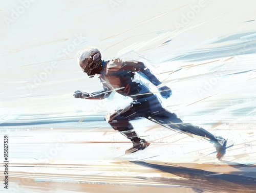 Illustrate the sense of speed and movement while moving. 
