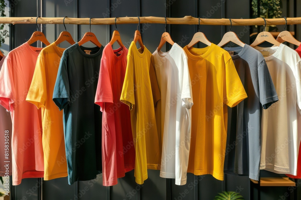 t-shirt display, clothing store display