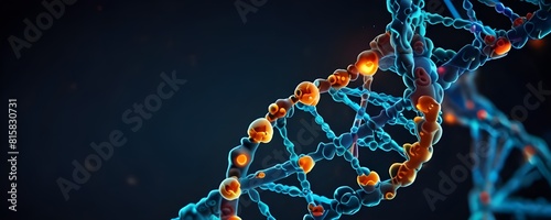DNA and MRNA research and medical lab, biotechnology photo