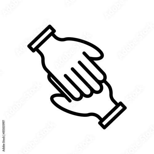 Donation line icon. Charity icon. Social justice icon isolated on white background. Transparent background, minimalist symbol. Vector images