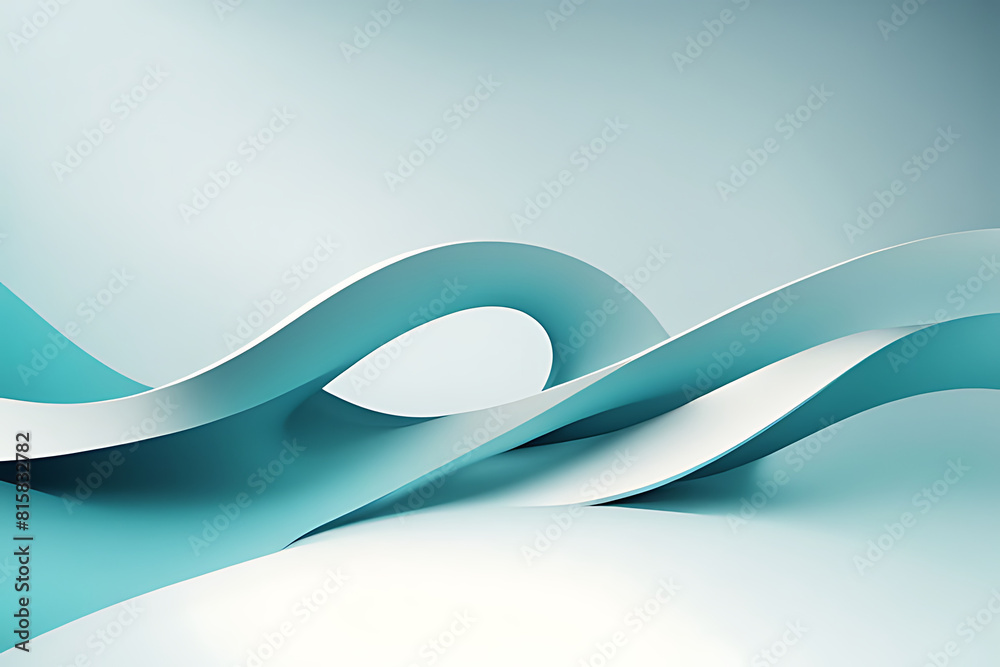 Obraz premium Blue background with gradient and modern abstract shapes.
