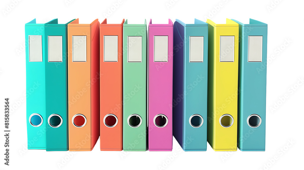 Office folders isolated on transparent background Office folders isolated on transparent background