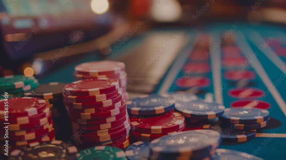 Fototapeta premium casino chips
