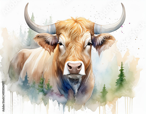 bull illustration photo