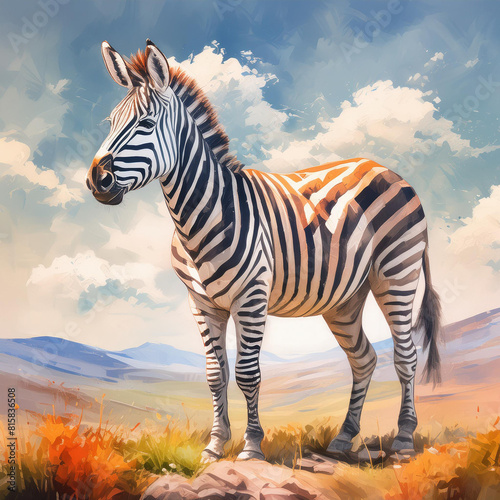 Zebra illustration photo