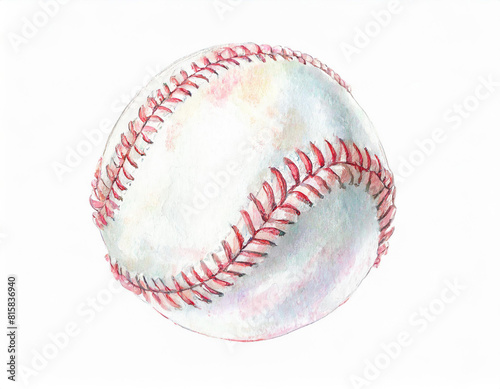 Baseball ball watercolor illustration