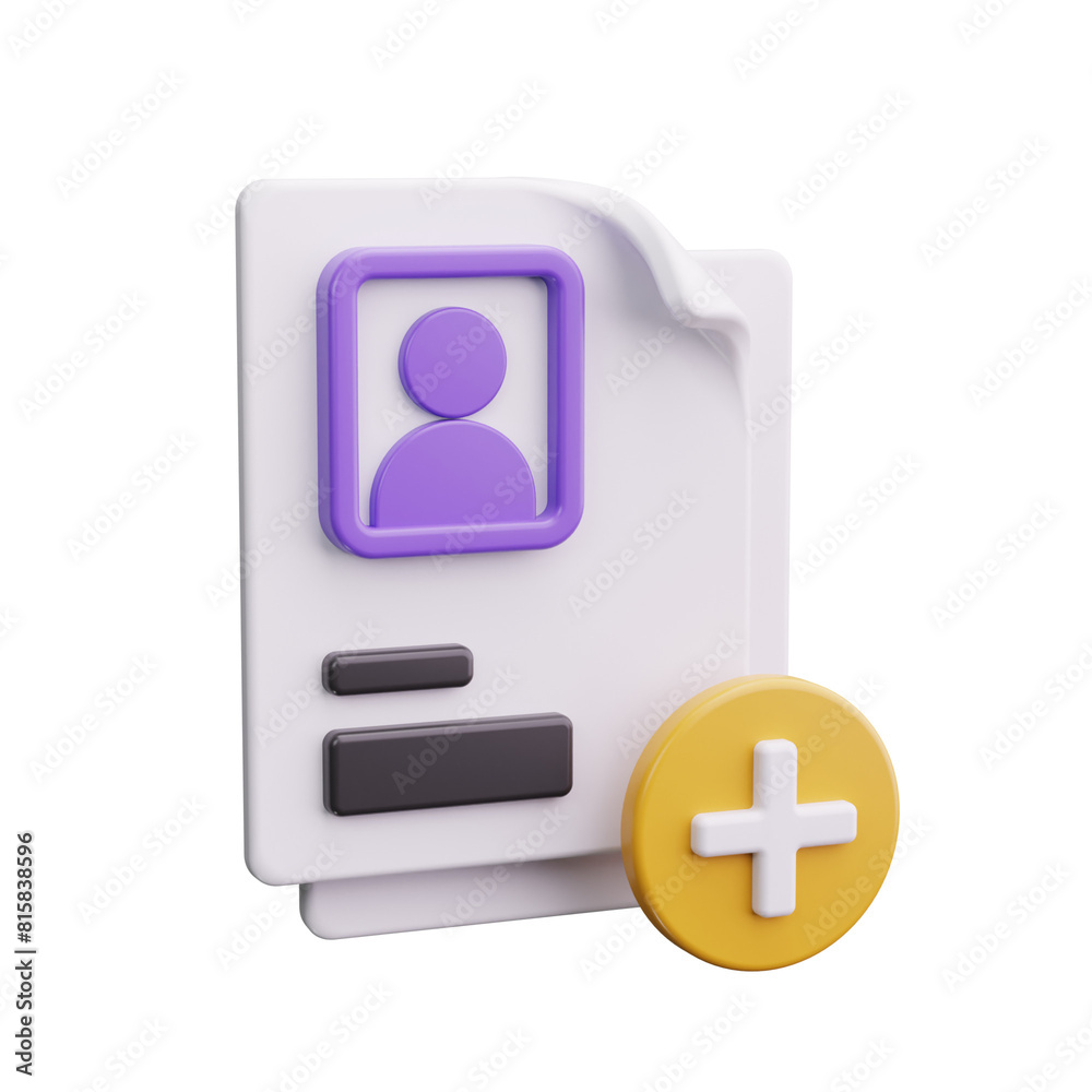 Obraz premium new employee 3d render icon