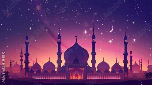 Islamic holiday background AI generated