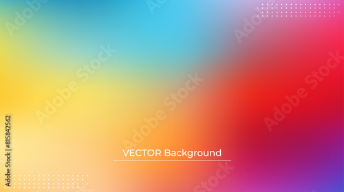 Wallpaper Mural Smooth and blurry colorful gradient mesh background. Modern bright rainbow colors. Easy editable soft colored vector banner template. Premium quality Torontodigital.ca