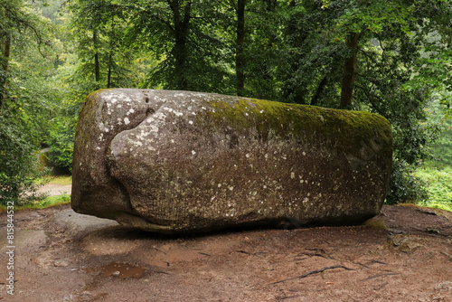 La Roche Tremblante or Trembling Rock, Huelgoat,  Brittany, France