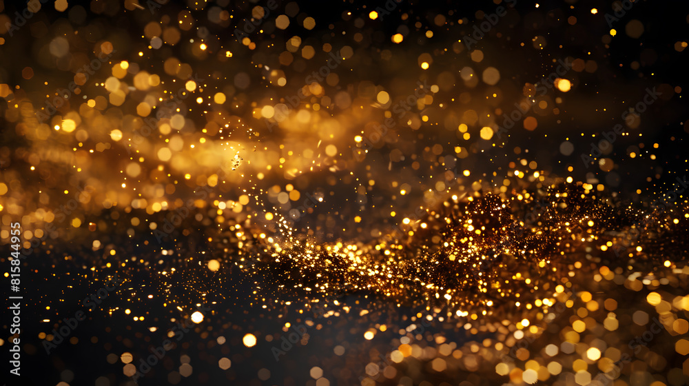 Naklejka premium Golden explosion of sparks glittering abstract background