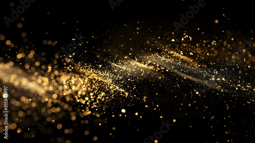 Golden explosion of sparks glittering abstract background