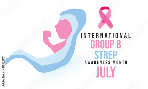 international group b strep awareness month. background, banner, card, poster, template. Vector illustration.