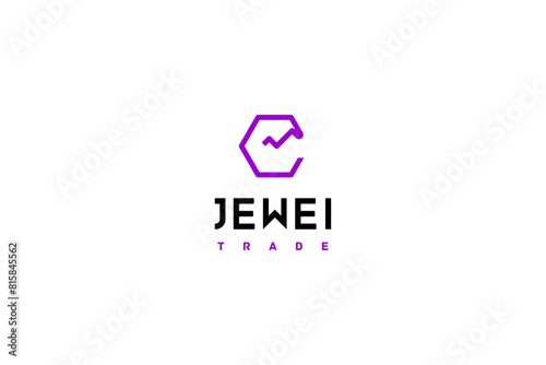 Template logo design for jewel sellet or trader