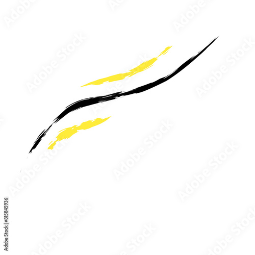 Black And Yellow Brush Stroke 