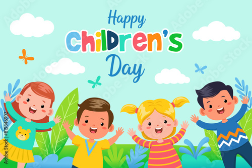 Children play happily to welcome Children's Day