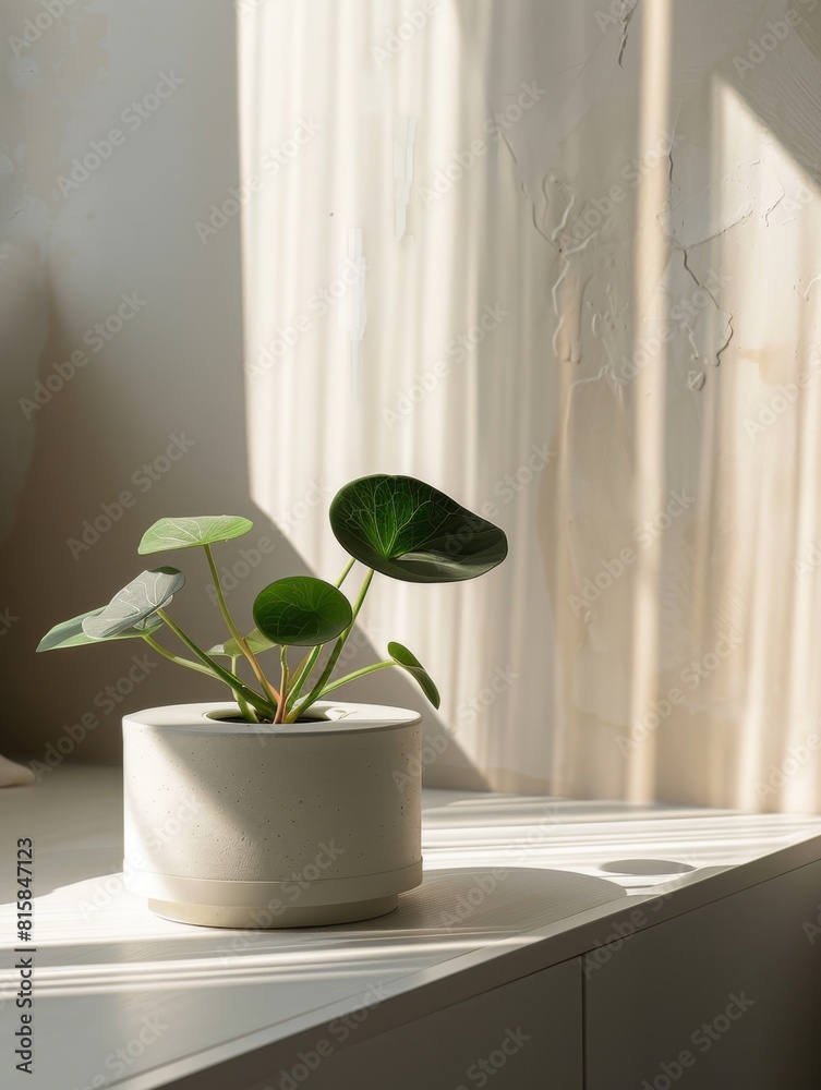 Minimalist Vase with Green Plant.. Minimalist Vase with Green Plant..