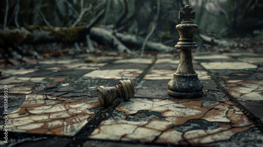 Fallen King In The Battlefield Of Chess Fallen King In The Battlefield Of Chess