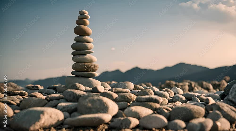 Turm aus Steinen symbolisieren innere Balance und Gelassenheit
