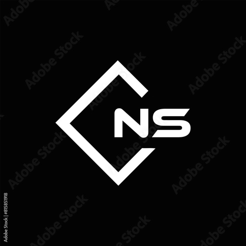 Free Download NS Letter Logo Design. Initial letters NS logo icon. Abstract letter NS N S minimal logo design template. N S Letter Design Vector with black Colors. NS logo,  - GFXLoad
